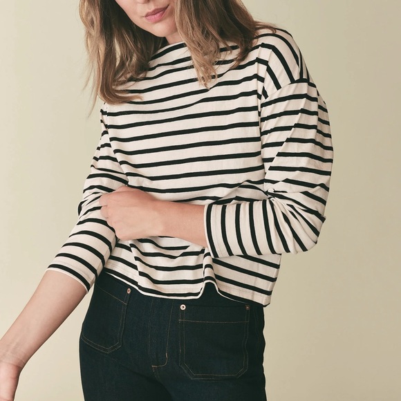 Doen Tops - Dôen Irene Tee in Black Newport Stripe size M like new